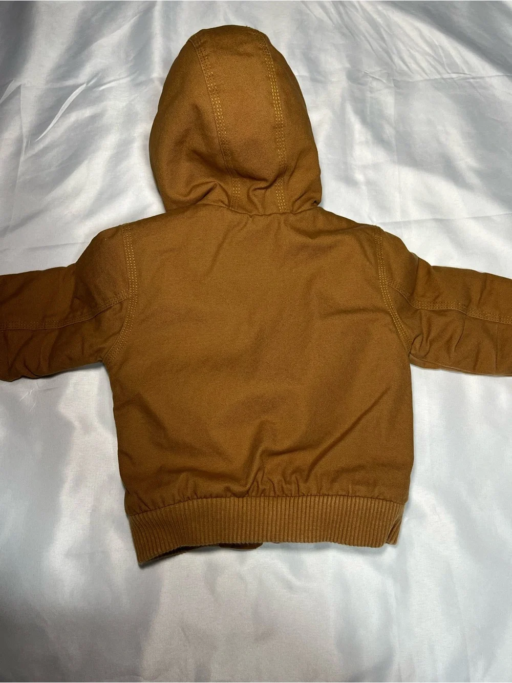 Carhartt Infant Jacket 12M Duck Canvas Tan Brown Full Zip Insulated Coat